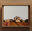 38×46㎝「稲刈り後の田園風景」油彩・原画・F10 38×46㎝「稲刈り後の田園風景」油彩・原画・F10 絵画「稲刈り後の