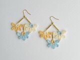 「ŞAKA ŞAKA」 -FLOWER FORTUNE PIERCE- light blue×ivoire