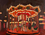 原画「夜のメリーゴーランド」F6・油彩画 | iichi 日々の暮らしを