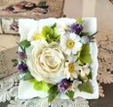 マーコ　クレイフラワー ☆クレイフラワー作品（爽やかな彩り♡）☆ | iichi 日々の
