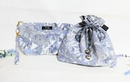 リバティガーラの巾着袋(グレー） | iichi 日々の暮らしを心地よくする
