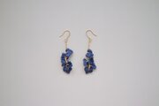 ivy　シルク糸の耳飾り [ navy ]