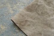 コーヒー染め大判布　綾織帆布　88×130cm　切り欠き ＜M＞