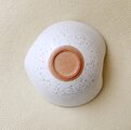白マット釉の木の葉鉢