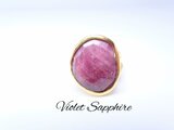 ビンテージ リング 希少 天然 バイオレットスターサファイア SV925 日本製 K18バイオレットスターサファイヤカボションリング – 宝石修飾