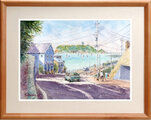 水彩画原画　緑の江の島と七里ガ浜２　＃679 水彩画原画 緑の江の島と七里ガ浜2 ＃679 | iichi 日々の暮らし
