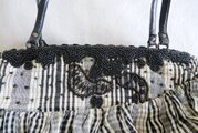 Jamin Puech Paris】白×黒チェック チュールとビーズ刺しゅう飾り
