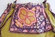 Jamin Puech Paris】フローラルの刺しゅう飾り スモールハンドバッグ