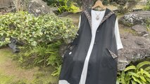 着物リメイク】フード付き羽織れるロングジレ/絽、大島紬 | iichi 日々