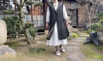 着物リメイク】フード付き羽織れるロングジレ/絽、大島紬 | iichi 日々