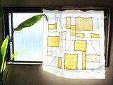 ポジャギ リネン 白 黄 生なり 正方形 | iichi 日々の暮らしを心地よく
