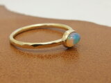 エチオピアンオパールリング　17号 オパール真鍮リング17号【brass】 天然石/カボション/オーバル/楕円