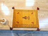 ハンドメイド ペルシャ ギャッベ 玄関マット小 ラグ 58x42cm 生命の木