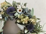 秋色紫陽花とユーカリのナチュラルリース | iichi 日々の暮らしを
