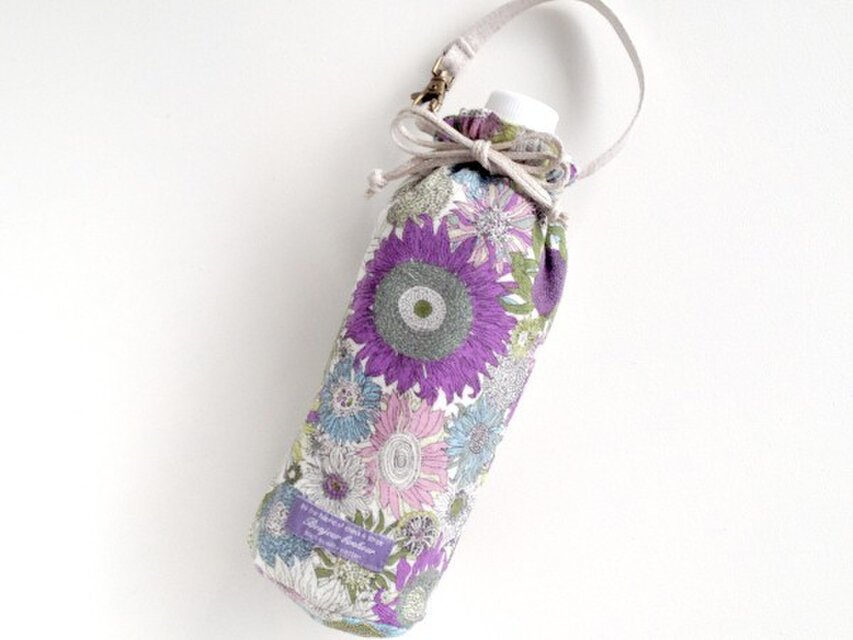 洗える リバティ ペットボトルカバー スモールスザンナ パープル