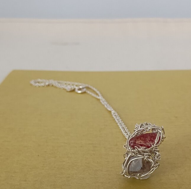 mineral necklace(ストロベリークォーツ・スーパーセブン）