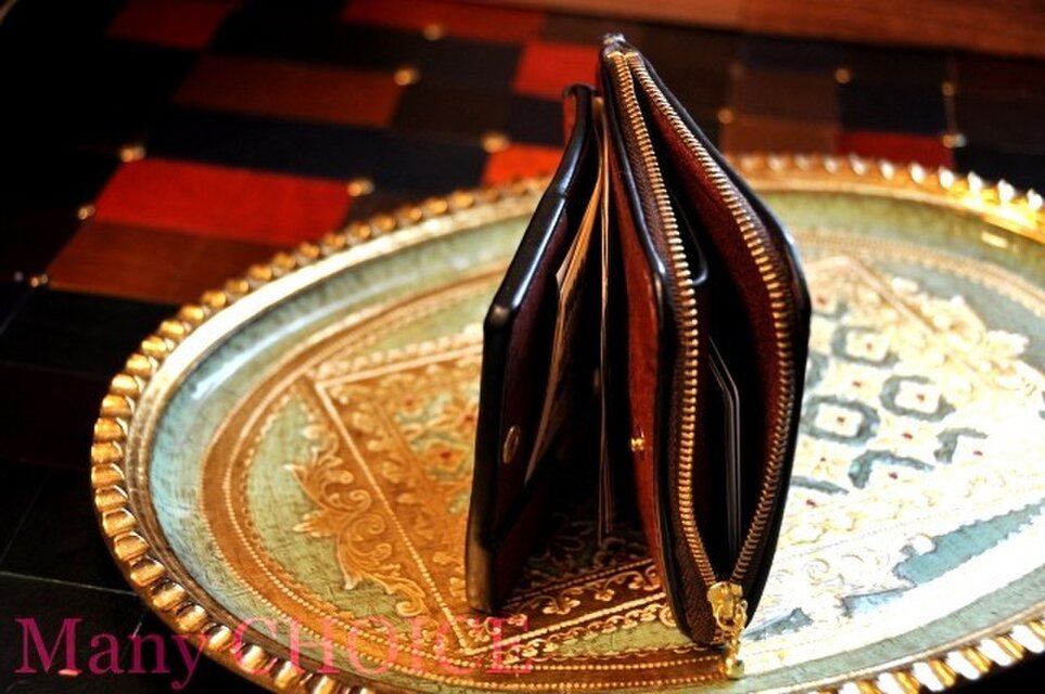 イタリアンレザー・革新のプエブロ・L型マネークリップ（コッチネラ）