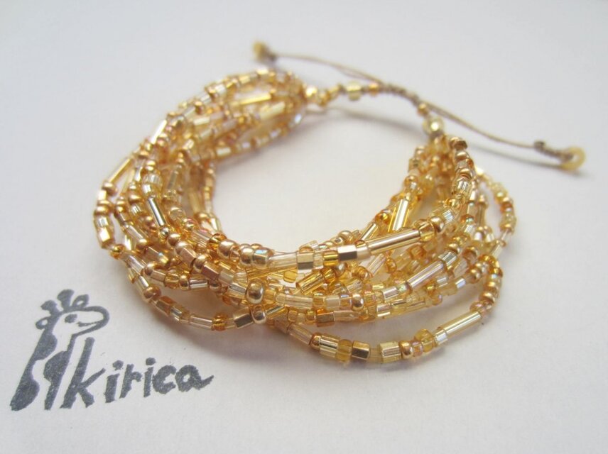 クリムトゴールドの12連ブレスレット