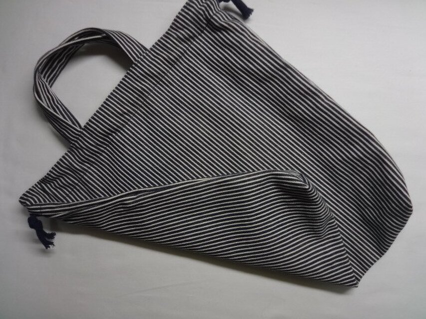 体操服入れ【紺ヒッコリーデニム】持ち手つき | iichi 日々の暮らしを