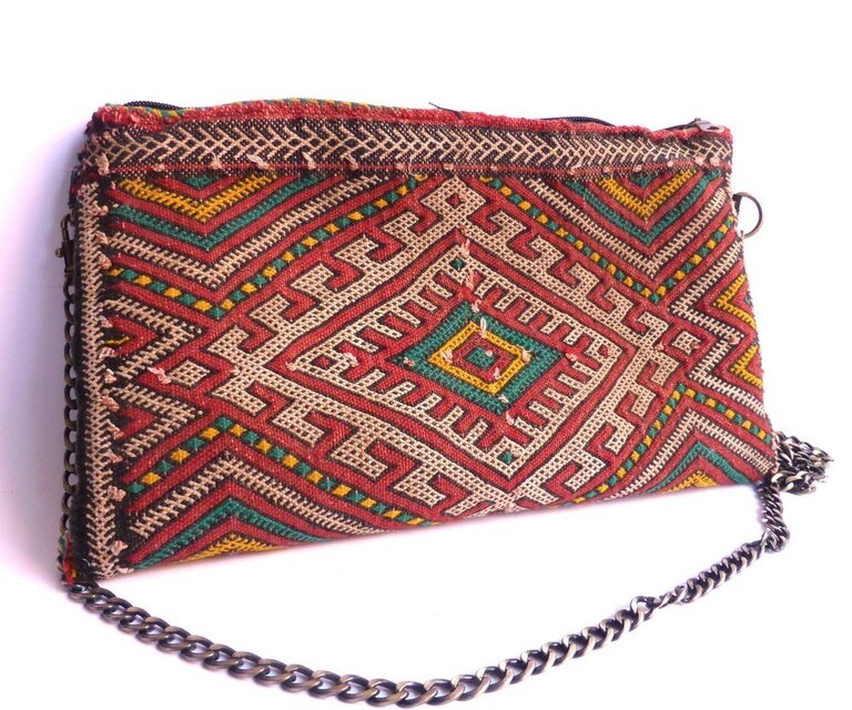 ヴィンテージ　キリム　クラッチバッグ＊old