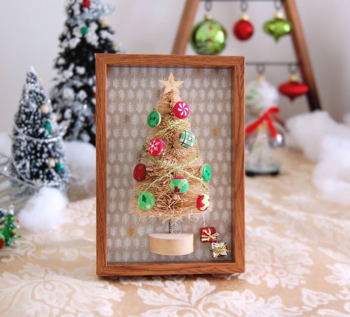 USA生地使用・立体クリスマスツリーのフレーム