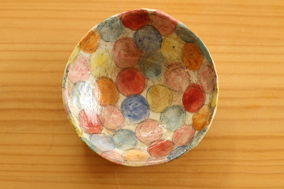 カラフルドロップのサラダボウル。