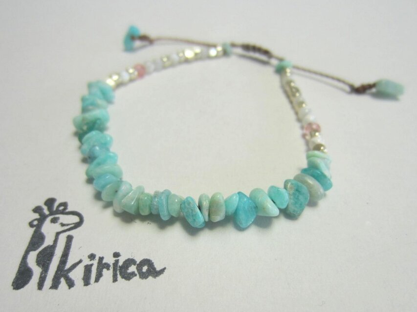 アマゾナイトのスライドブレスレット