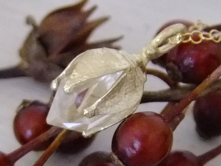 『沙羅の追憶』ハーキマー＊925/K18gp pendant