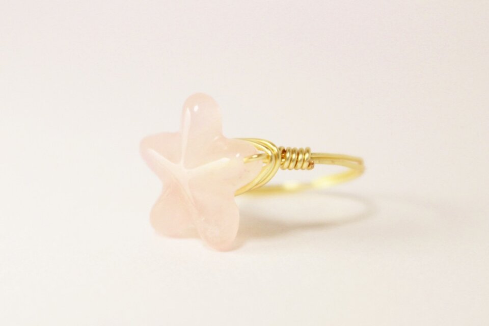 ピンクのお星さま　Wire　Ring