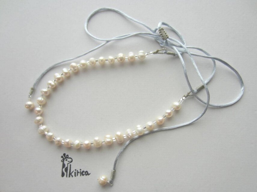 ポテトパールのスライドネックレス(受注製作）