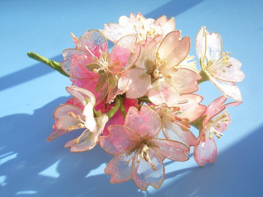 【受注制作】春はサクラ（クリップ付コサージュ）