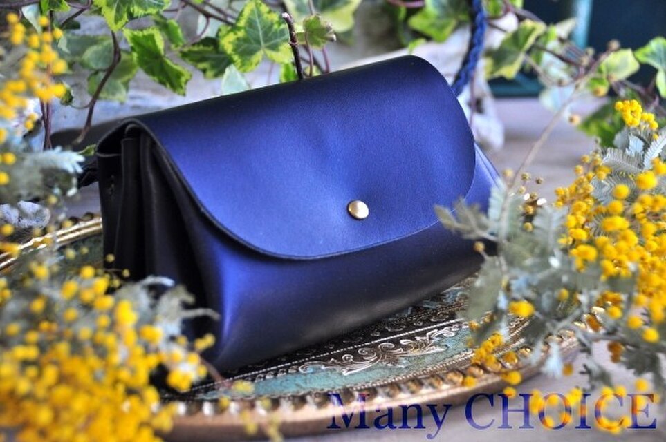 イタリアンバケッタ・エルバマット・アコーディオンバック（紺）