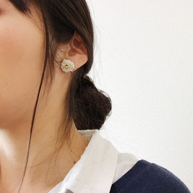 【受注生産】刺繍イヤリング