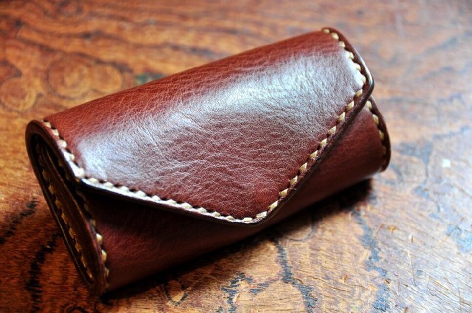 イタリアンオイルレザーアリゾナ・キーケース（チョコ）