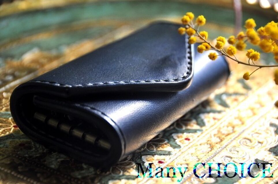 イタリアンバケッタ・エルバマット・キーケース（紺）