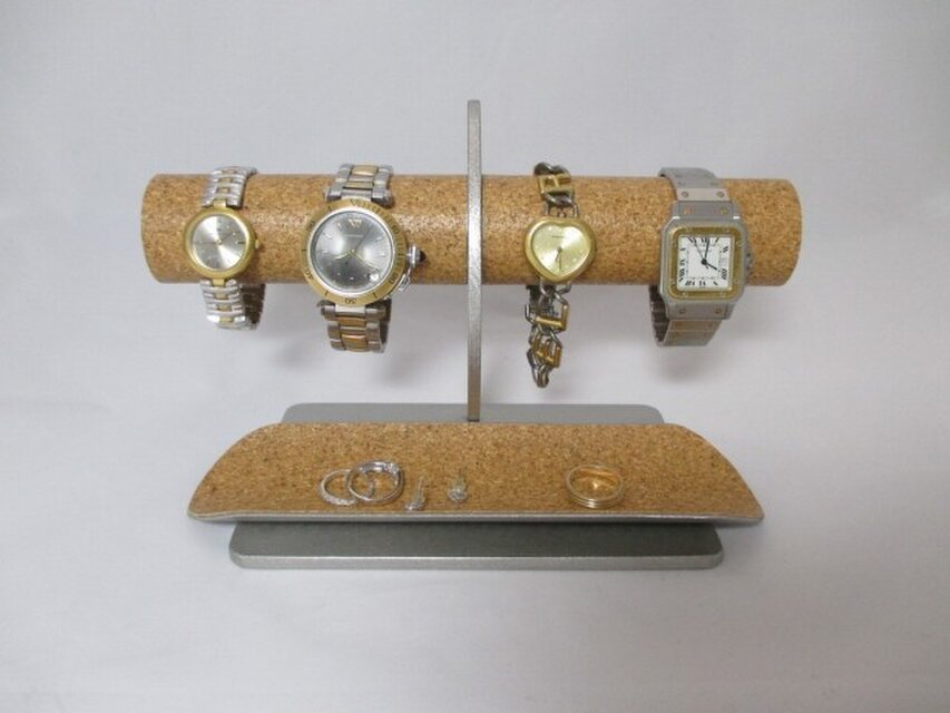 腕時計4本掛けロングトレイ付きハーフムーン腕時計スタンド ak-design