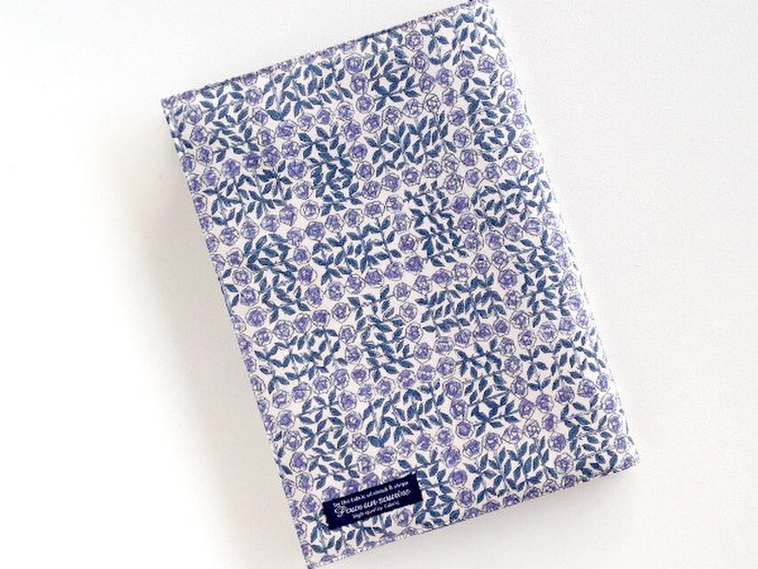 リバティ A5ブックカバー スリーピングローズ ネイビー