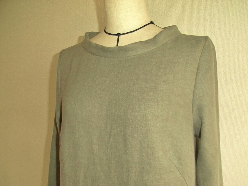 やわらか起毛リネンのふんわりワンピース