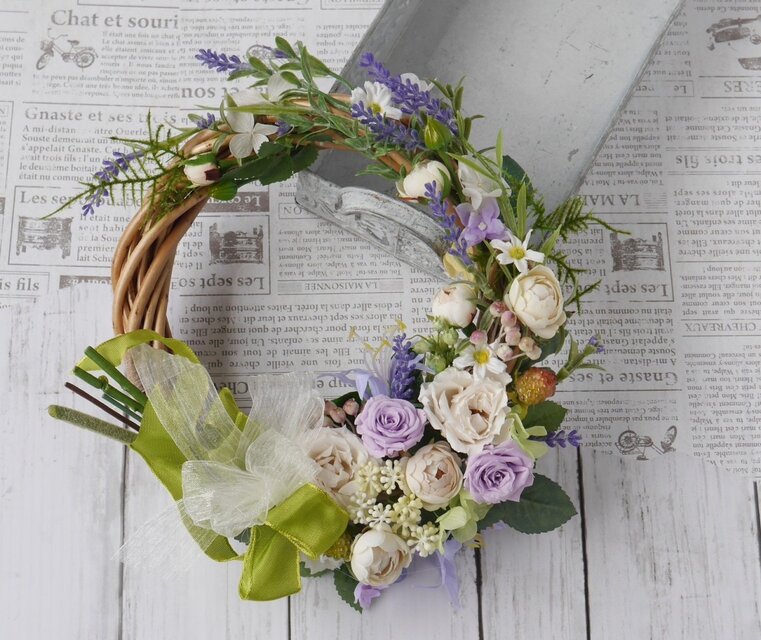 ラベンダーのブーケリース