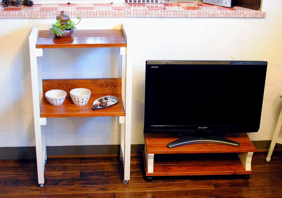 ☆キャスター付きテレビ台と棚のセット♪新生活に☆