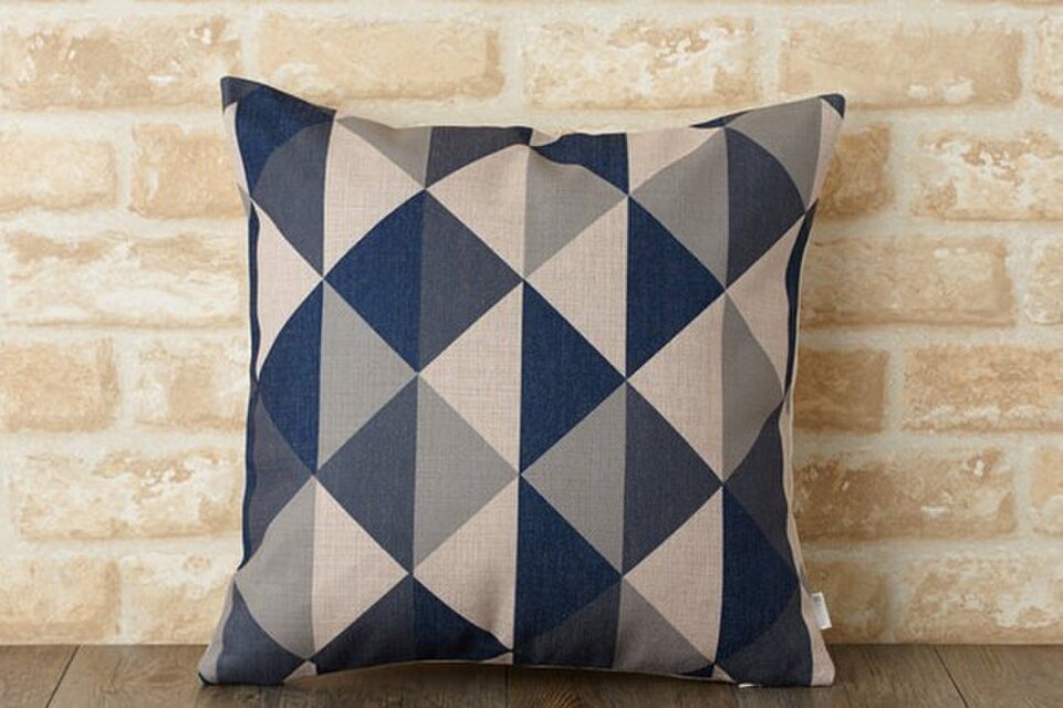 クッションカバー 45×45cm 北欧 テキスタイル グレー ダイヤモンド jubileecushionor012