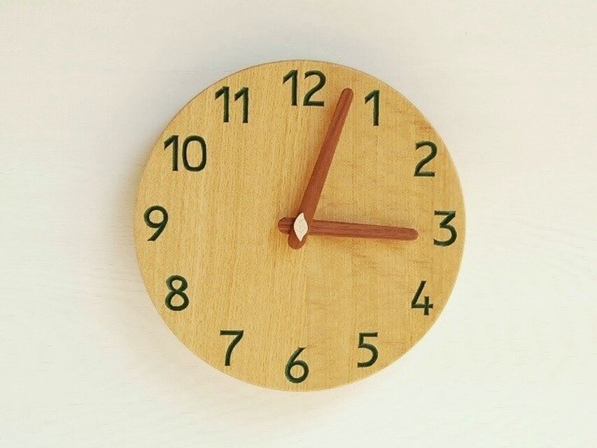 直径22.6cm 掛け時計 ｵｰｸ【1713】