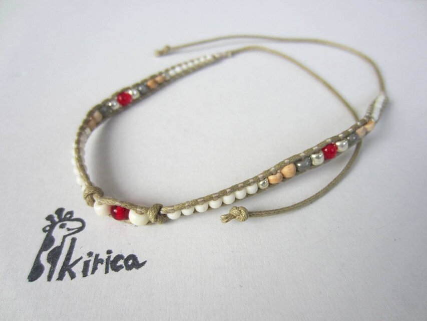 濡れても平気なココナツのアンクレット