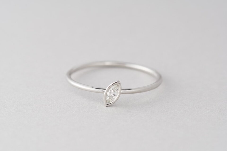 Marquise Ptマーキスカットダイヤモンドリング