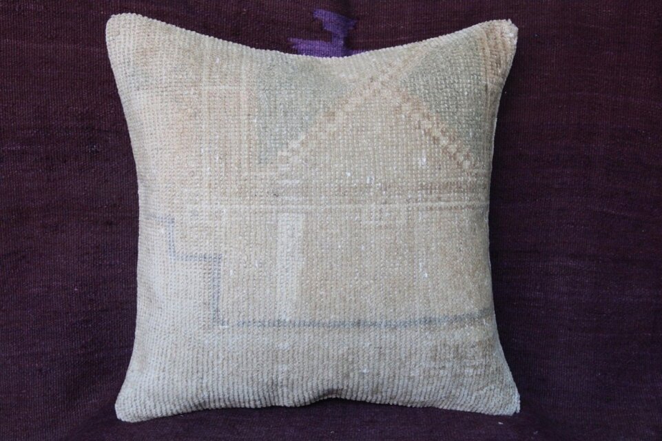 50 cm アンティークカーペットピロー・ハンドメイドクッションカバー