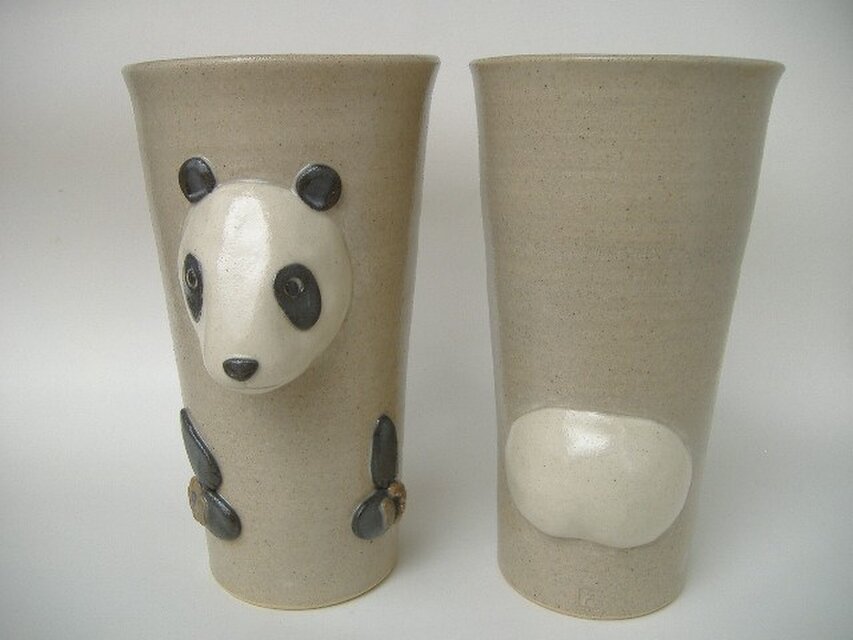 パンダのレリーフカップ