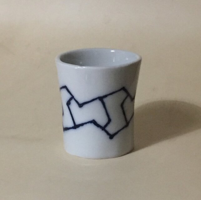 Z045 磁器染付酒杯(筒杯、ショットカップ)