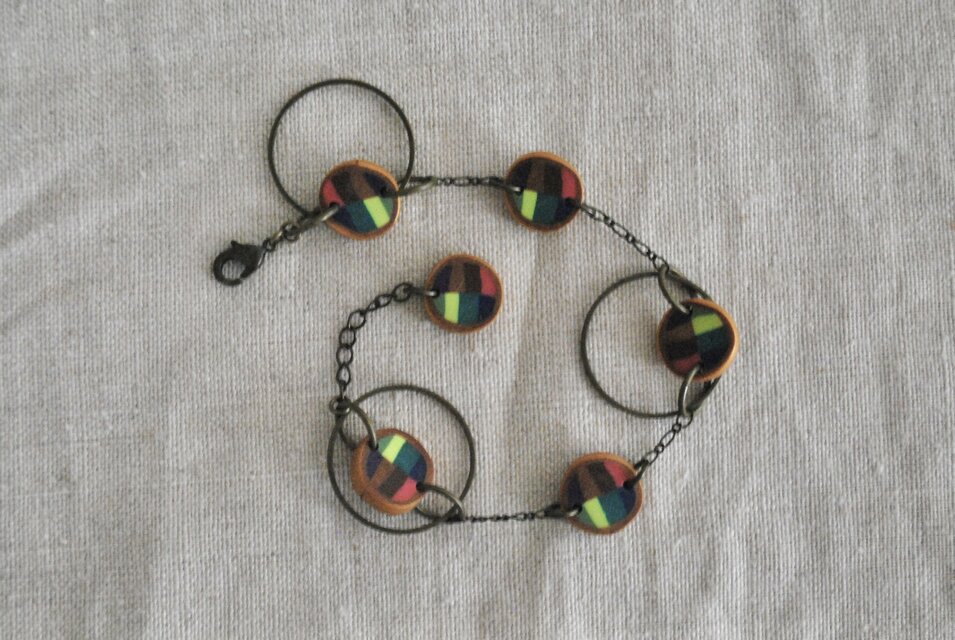 カラフル×ゴールド　リングブレス