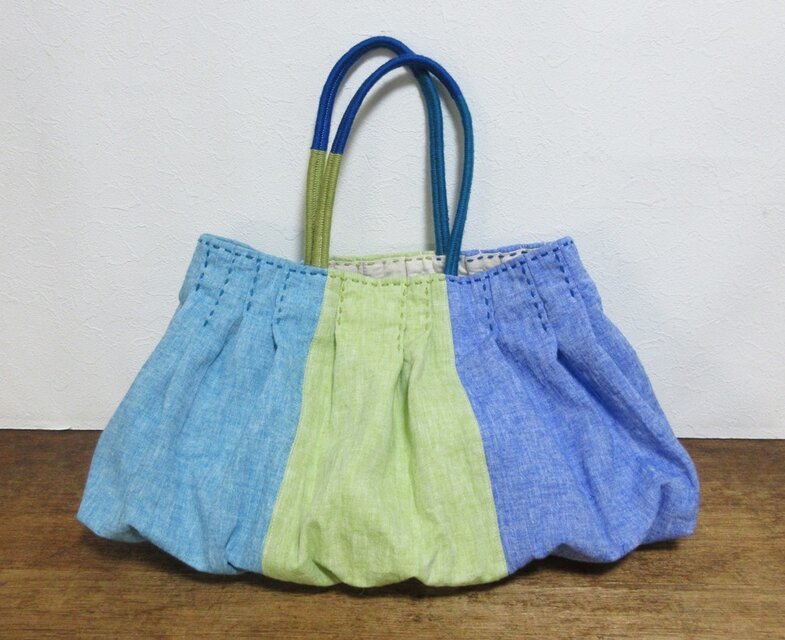 三色ステッチかばん