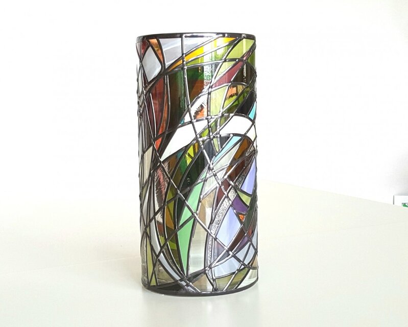 グラスアート花瓶大☆レトロ調フラワーベース | iichi 日々の